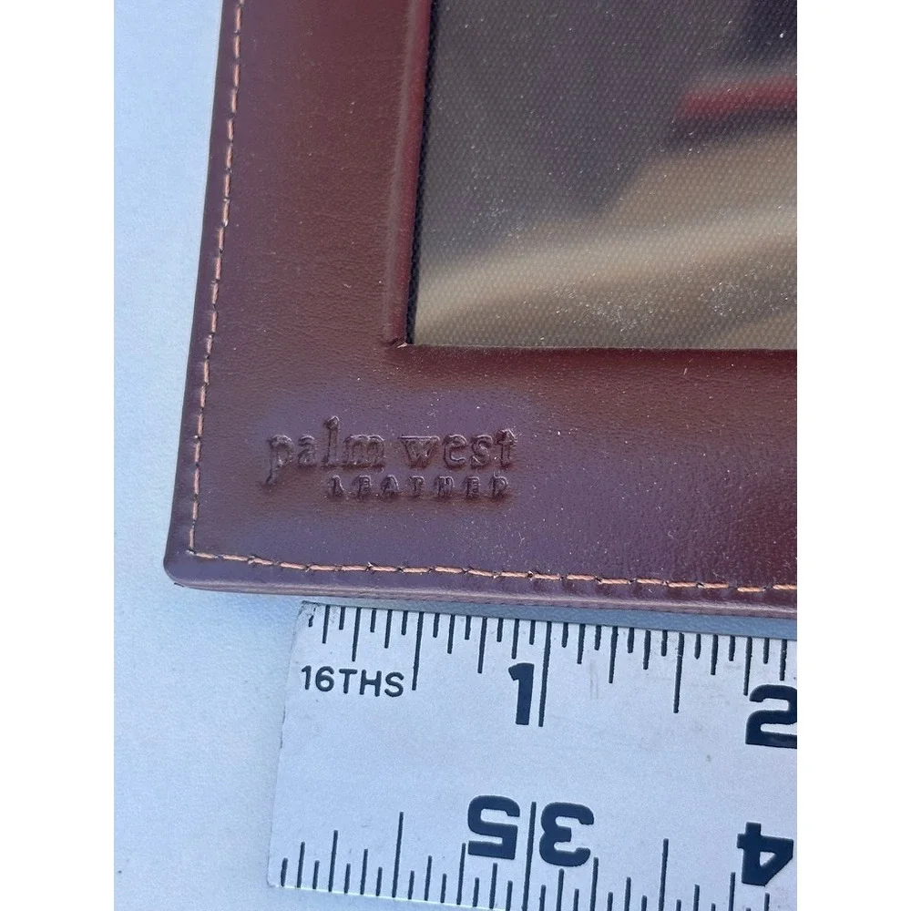 Palm West Leather Ventana Canyon Photo Album Document Holder Brown